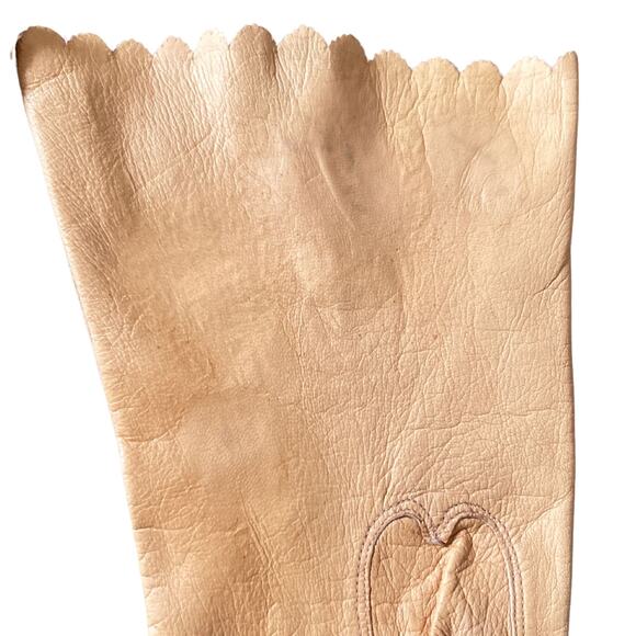 Antique 1930s–50s Kid Leather Gloves Size 6.75 - Picture 5 of 6